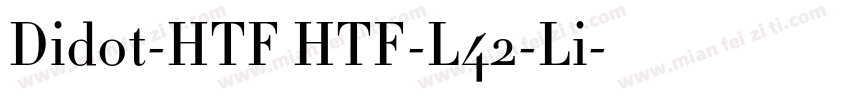 Didot-HTF HTF-L42-Li字体转换